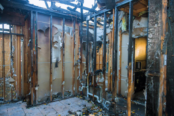 Professional Fire Damage Removal technician working in Willimantic, CT